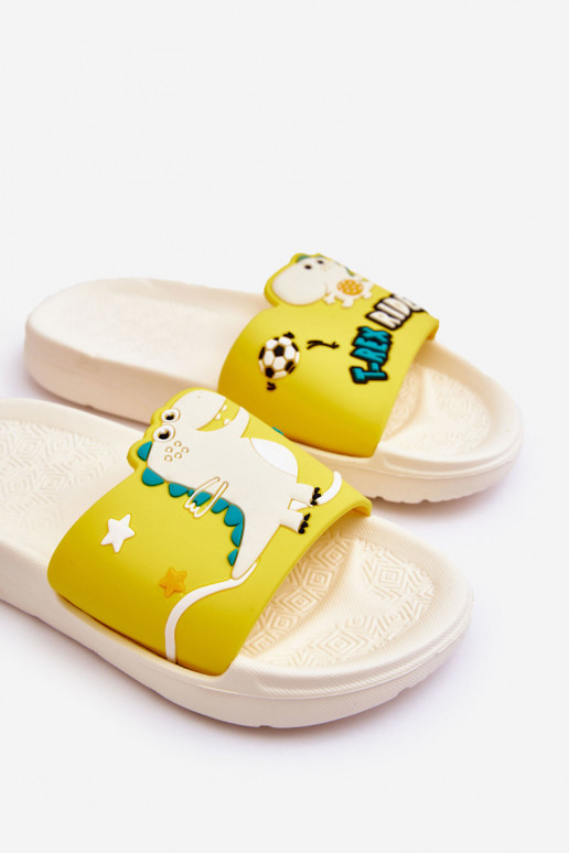 Kinderslofjes T-Rex beige Bernis Kinderslofjes T-Rex beige Bernis