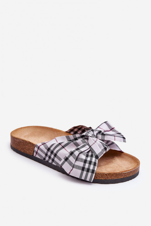 Chaussons à rubans avec plateforme en gris Vero Chaussons à rubans avec plateforme en gris Vero
