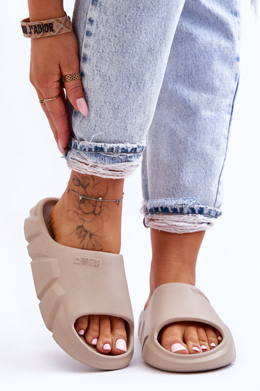 Licht Lichte pantoffels Big Star LL274593 beige Licht Lichte pantoffels Big Star LL274593 beige