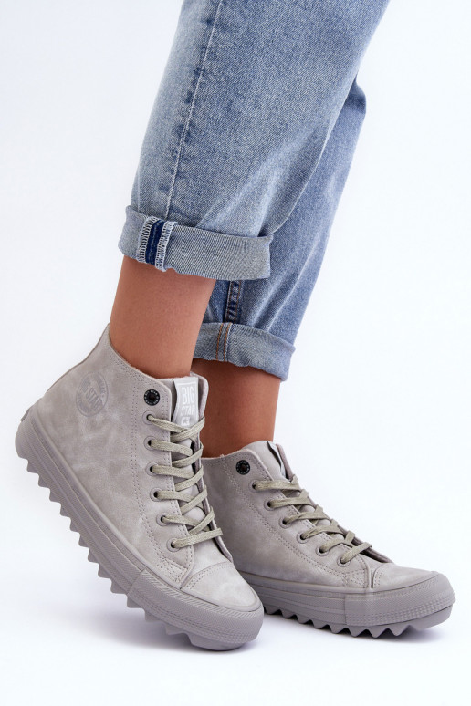 Vrijetijdsschoenen Big Star Hoog opInarmen grijs GG274070 Vrijetijdsschoenen Big Star Hoog opInarmen grijs GG274070