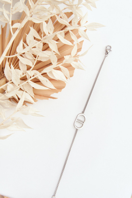 Bracelet en acier inoxydable argenté Bracelet en acier inoxydable argenté