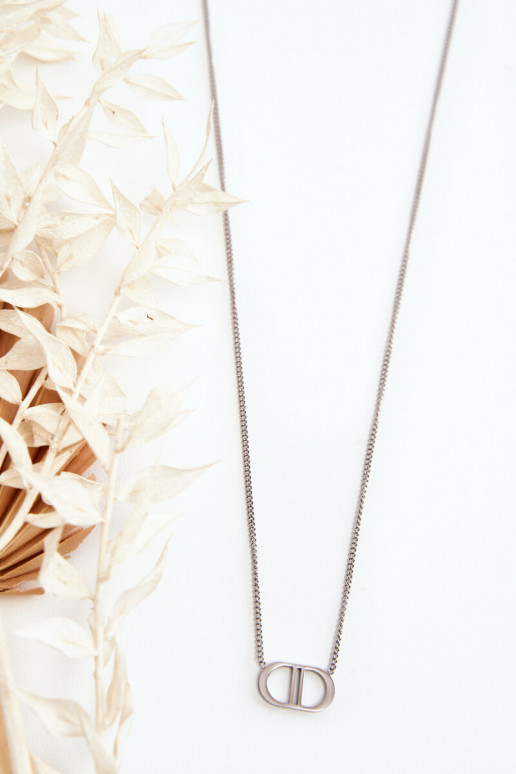 Ketting gemaakt van roestvrij staal in zilverkleur Ketting gemaakt van roestvrij staal in zilverkleur
