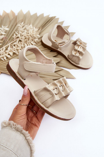 Kindersandalen met zelfklevende sluiting beige Havana 2
