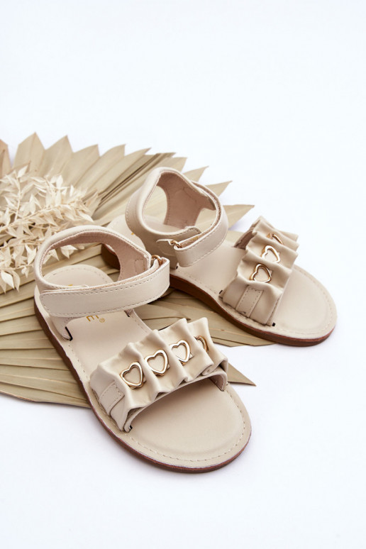 Sandales enfant à fermetures adhésives beige Havane