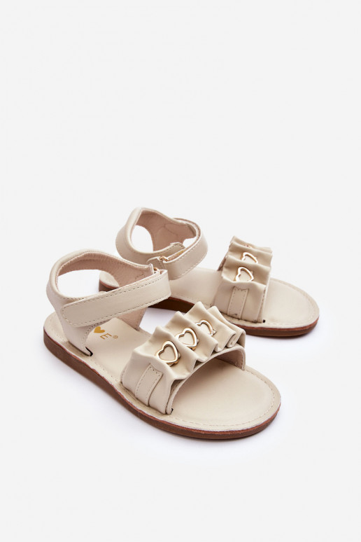 Kindersandalen mit Klebeverschlüssen beige Havana Kindersandalen mit Klebeverschlüssen beige Havana