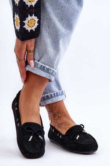 Elegante Wildledermokassins in Schwarz von Si Passione