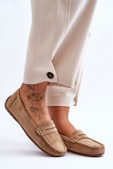 Elegante bruine Lenvie suède mocassins