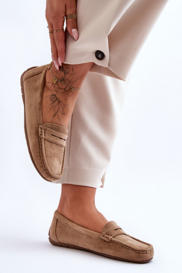 Elegante bruine Lenvie suède mocassins 2