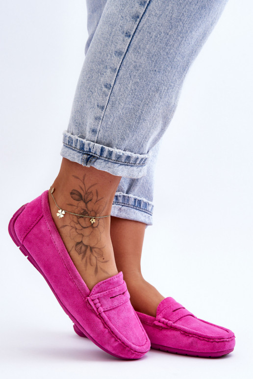 Elegante suède mocassins in roze kleur Lenvie