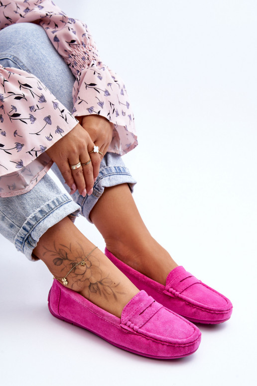 Elegante suède mocassins in roze kleur Lenvie