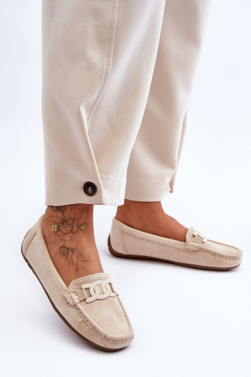 Suède mocassins beige Rabell