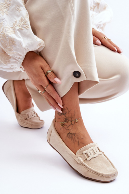 Mocassins suède beige Rabell Mocassins suède beige Rabell