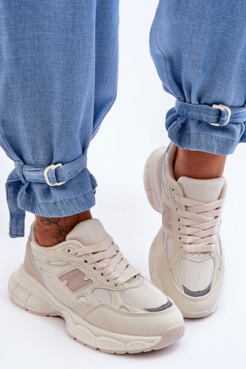 sneakers met mesh beige kleur Venice