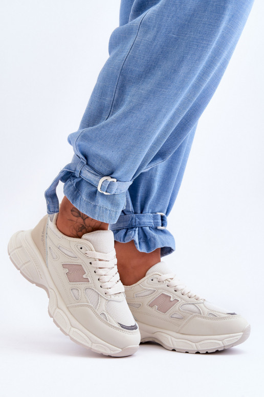 Sneakers mit Mesh-Beige in der Farbe Venice