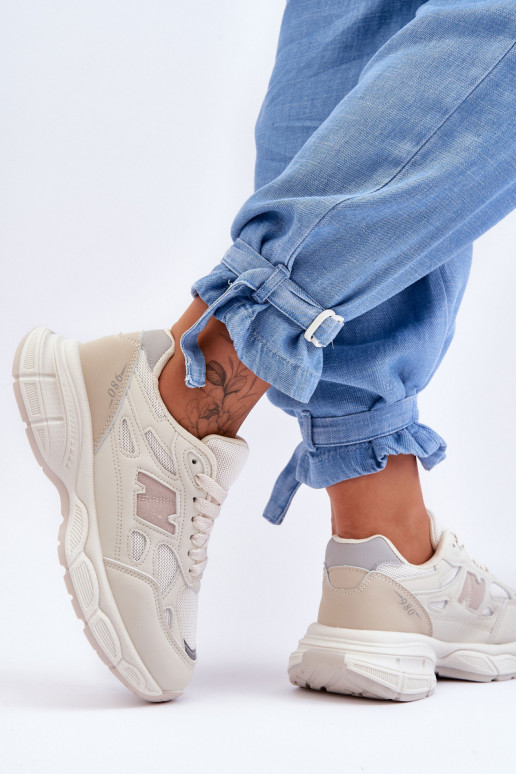 Sneakers mit Mesh-Beige in der Farbe Venice