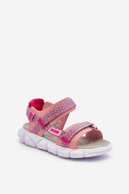 Sandales enfant avec attaches adhésives Big Star LL374202 couleur rose