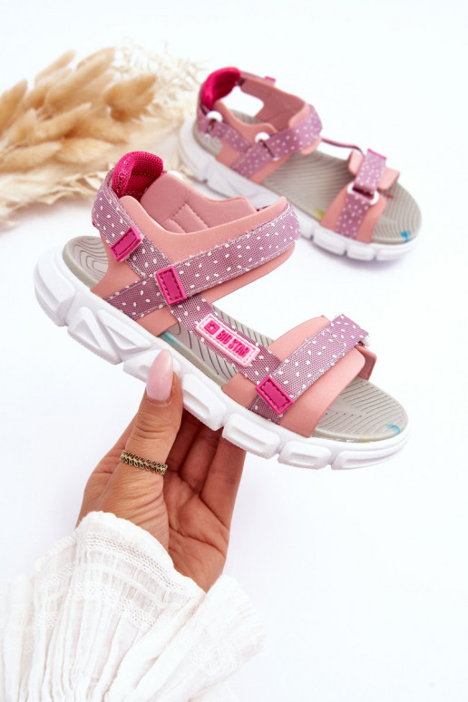 Sandales enfant avec attaches adhésives Big Star LL374202 couleur rose