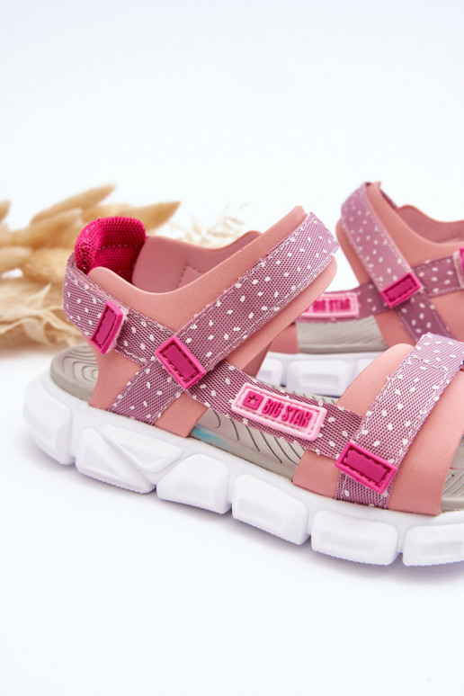 Kindersandalen mit Klebeverschlüssen Big Star LL374202 rosa Farbe Kindersandalen mit Klebeverschlüssen Big Star LL374202 rosa Farbe