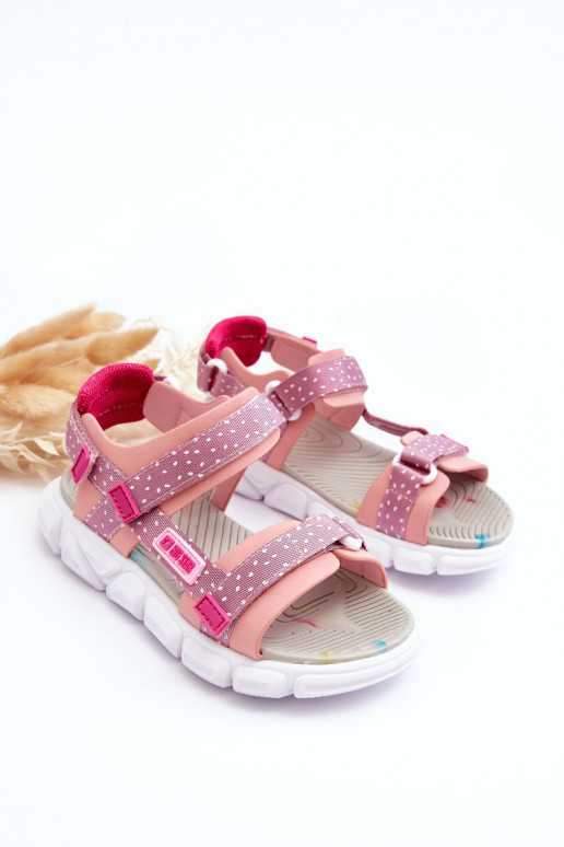 Sandales enfant avec attaches adhésives Big Star LL374202 couleur rose