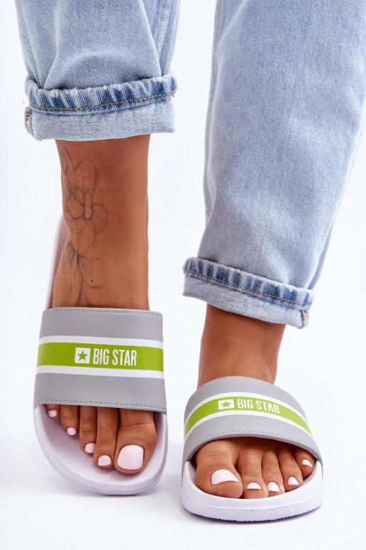 Chaussons légers Big Star JJ274647 Blanc-gris Chaussons légers Big Star JJ274647 Blanc-gris