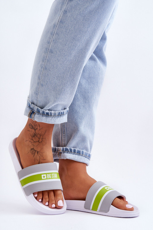 Chaussons légers Big Star JJ274647 Blanc-gris Chaussons légers Big Star JJ274647 Blanc-gris