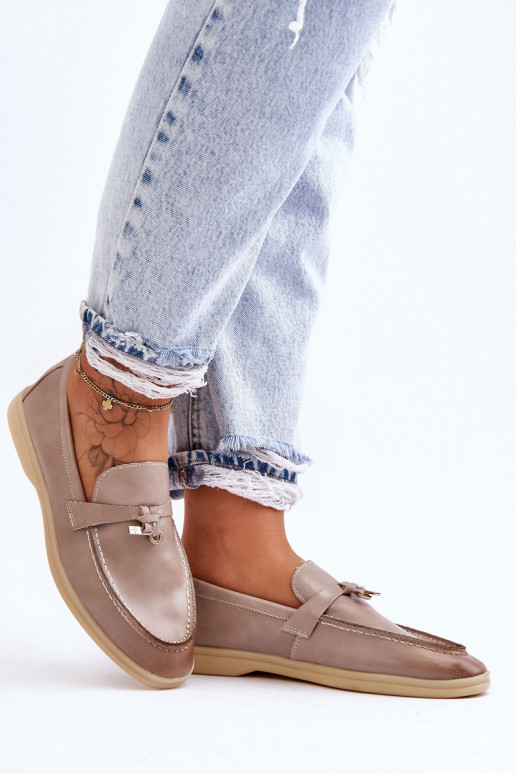 Mocassins pour femmes modèle classique de couleur grise Cortez