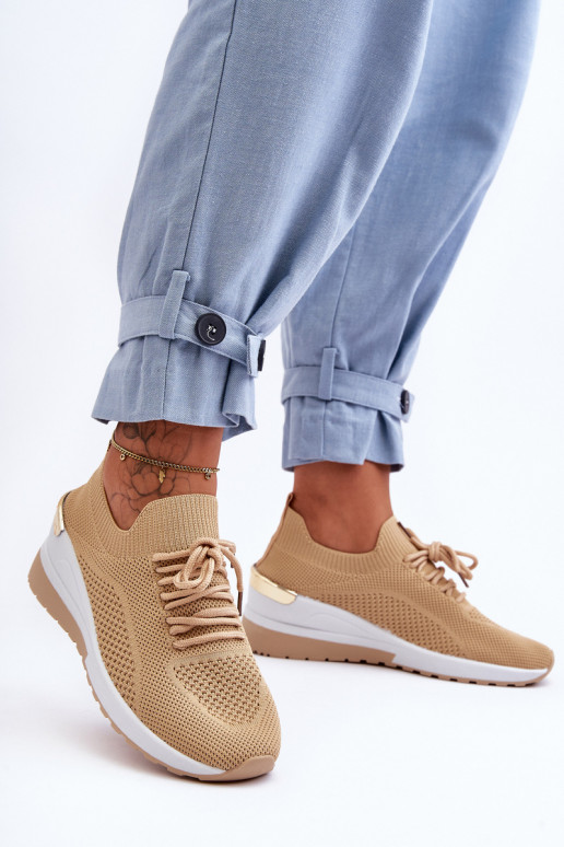 Chaussures de sport Visconti couleur sable d'un modèle frappant