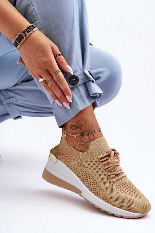 Chaussures de sport Visconti couleur sable d'un modèle frappant