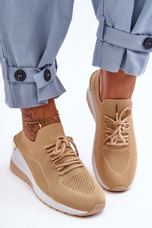 Chaussures de sport Visconti couleur sable d'un modèle frappant