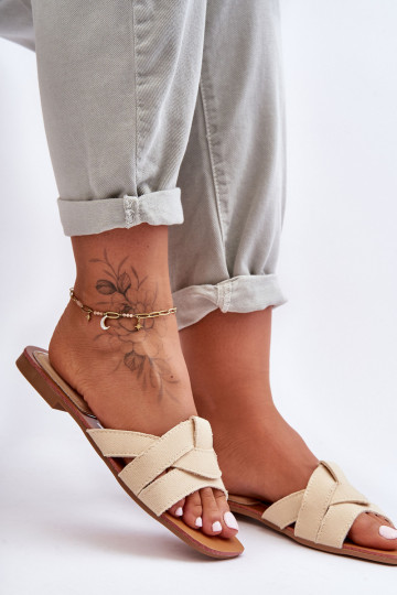 Chaussons beiges Aversa
