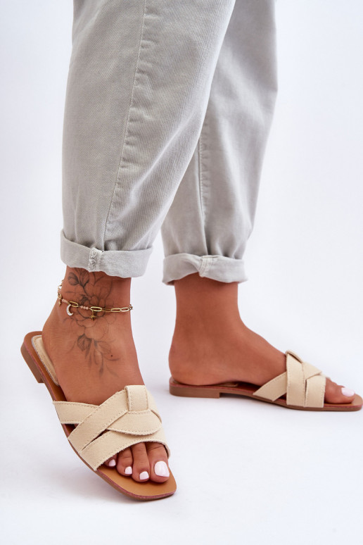 Chaussons beiges Aversa