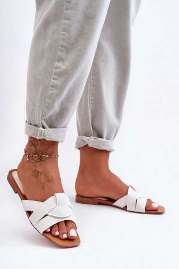 Pantoffels witte kleur Aversa