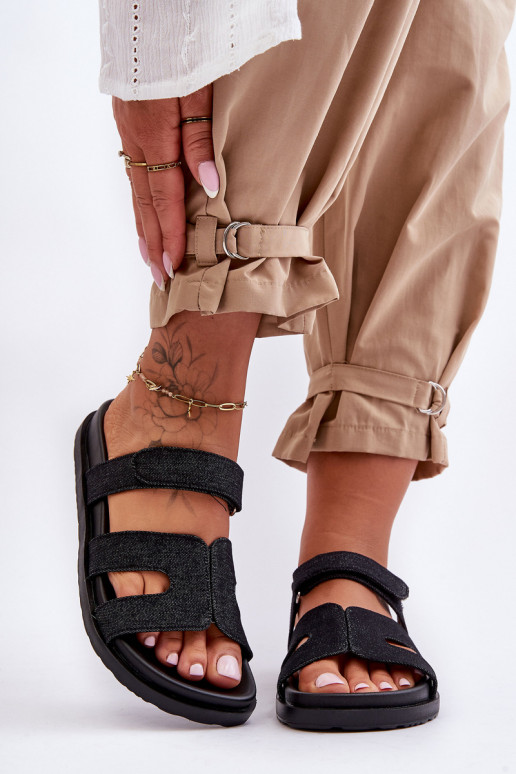 Chaussons à fermetures adhésives Jose noir Chaussons à fermetures adhésives Jose noir