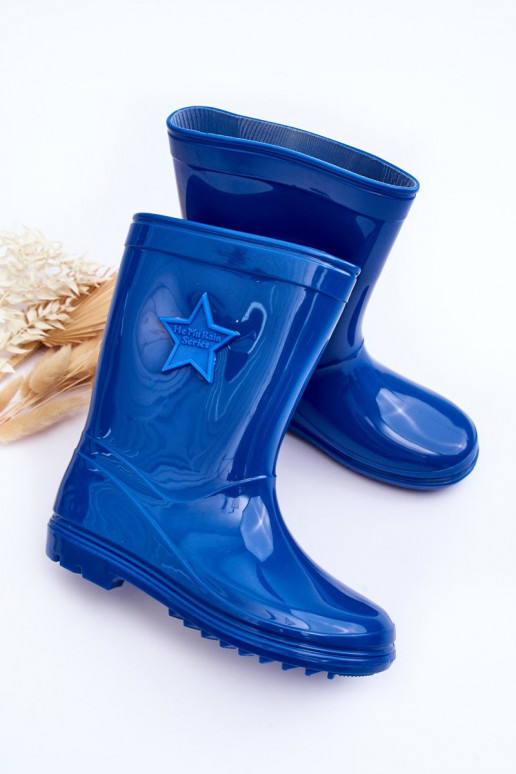 Chaussures en caoutchouc pour enfants de couleur bleue Malvi