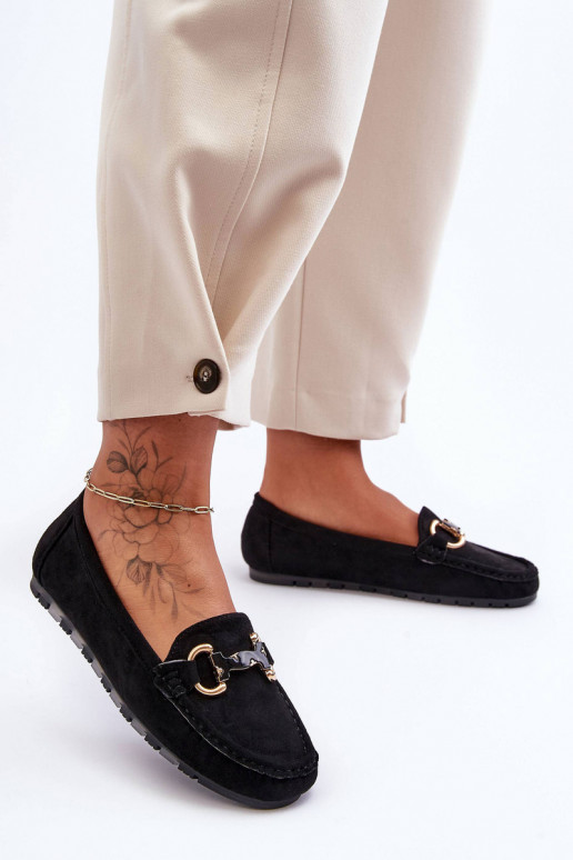 Mocassins en daim avec ornements de couleur verte Dionira