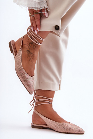 à bretelles Ballerines Agrémentées beige Jange