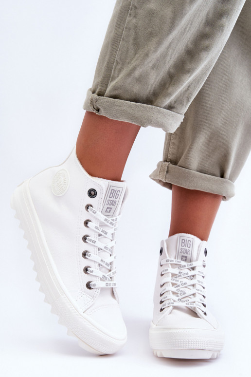 Vrijetijdsschoenen Big Star verwarmd witte kleur GG274108 Vrijetijdsschoenen Big Star verwarmd witte kleur GG274108