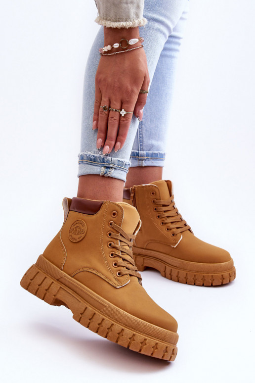 chaussures à plateforme de couleur marron Calys