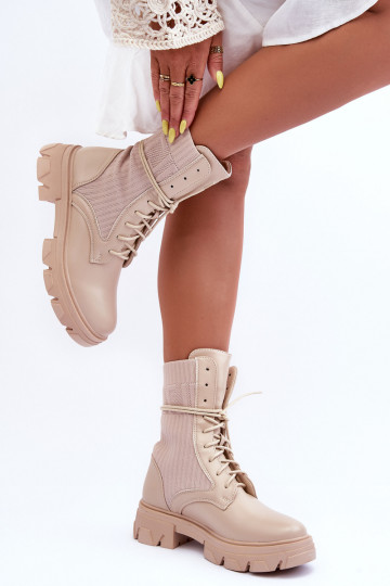 bottines à lacets beige Marlissa 2