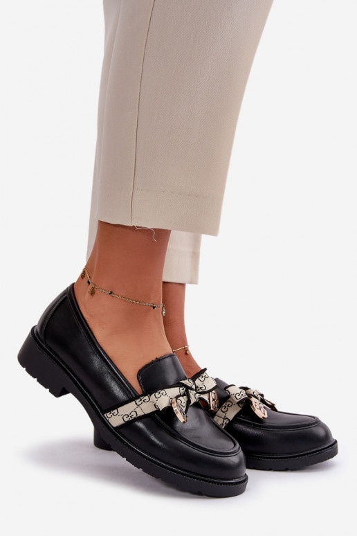 Schuhe Mokassins schwarze Farbe S.Barski HY330 Schuhe Mokassins schwarze Farbe S.Barski HY330