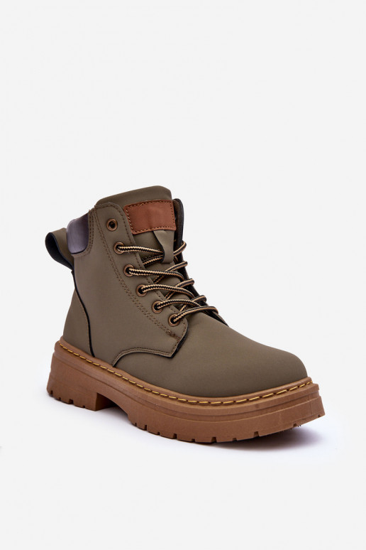 chaussures Boots réchauffées couleur vert Corbin