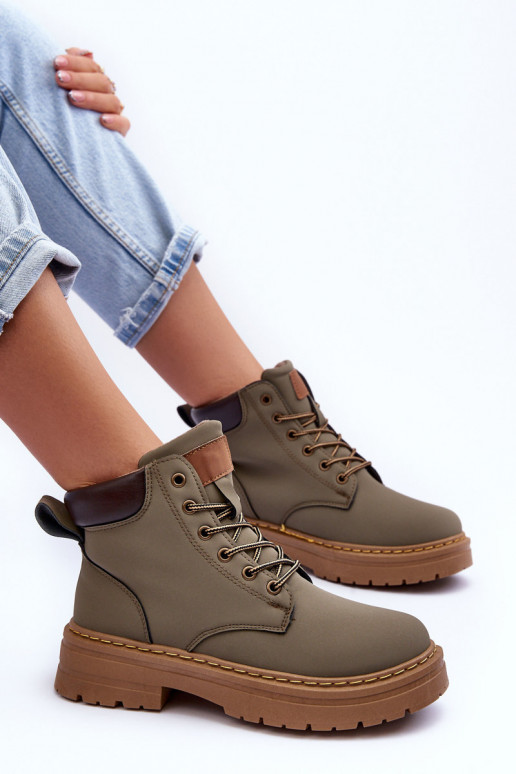 chaussures Boots réchauffées couleur vert Corbin