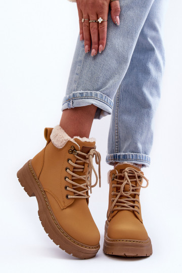 bottes avec réchauffement de couleur marron Jette