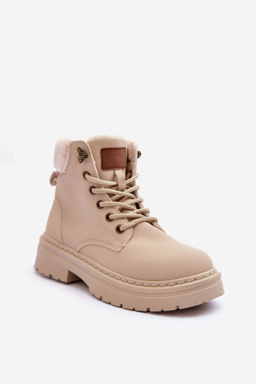 Elfenbeinfarbene Jette-Aufwärmstiefel
