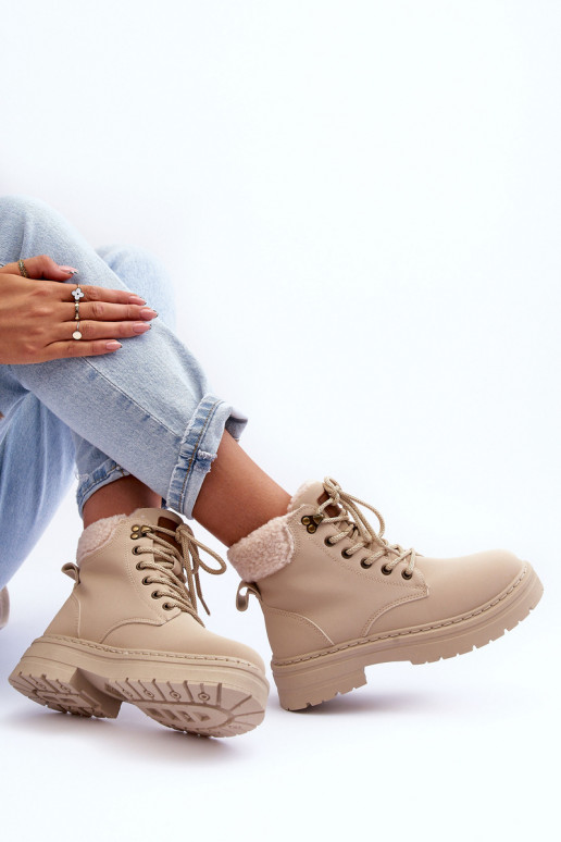 ivoorkleurige Jette verwarmde laarzen ivoorkleurige Jette verwarmde laarzen