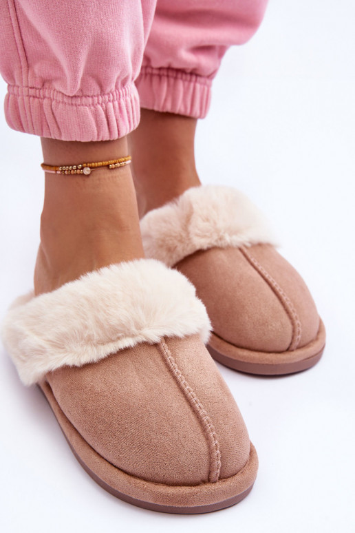 Chaussons avec fourrure beige Pinky Chaussons avec fourrure beige Pinky