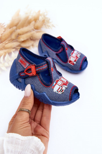 Chaussons sandales enfant Befado 217P118 bleu 2