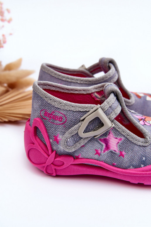 sandalen pantoffels Befado 213P137 grijs-roze kleur