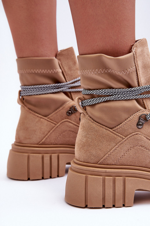 Wildlederschuhe mit Schnürsenkeln beige Acorn