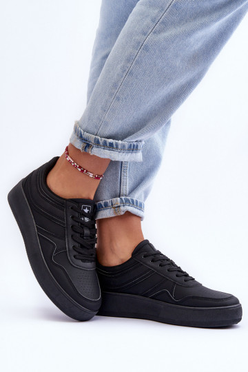 chaussures de sport avec plateforme de couleur noire Pudina 2